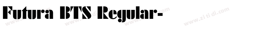 Futura BTS Regular字体转换